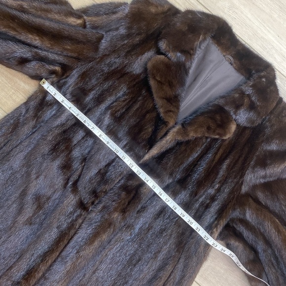 Genuine Mahogany Mink Full Length Coat - Picture 16 of 17